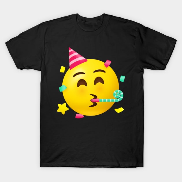Party face emoji T-Shirt by Vilmos Varga